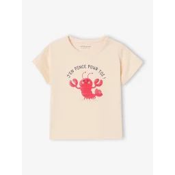 T-shirt motif homard bébé garçon pressionné épaule vanille