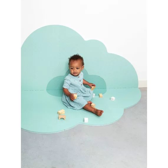 Tapis d&rsquo;éveil Nuage Large – QUUT vert menthe