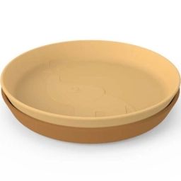Lot de deux assiettes Kiddish Elphee Moutarde
