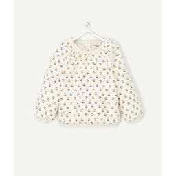 Sweat à fronces et imprimé fleuri bébé fille –  – Soldes