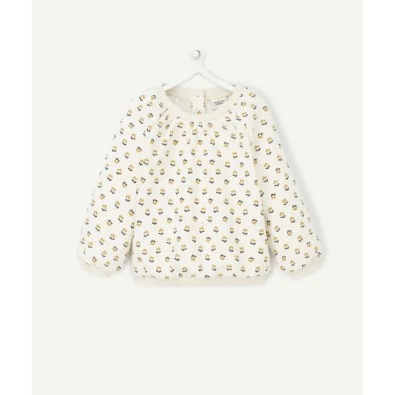 Sweat à fronces et imprimé fleuri bébé fille –  – Soldes