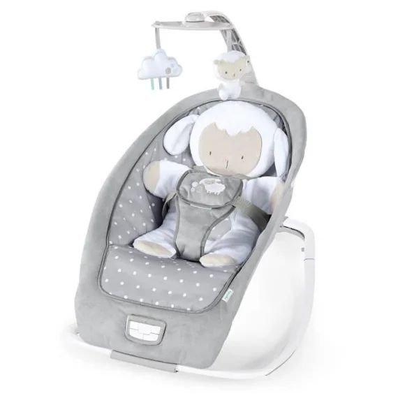 INGENUITY Transat à balancement automatique – Cuddle Lamb gris