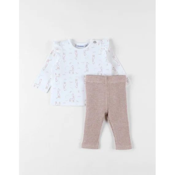 Set T-shirt + Legging Jersey Blanc