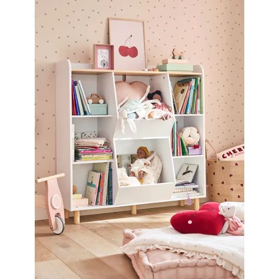 Bibliothèque XL mix livre et jouet blanc