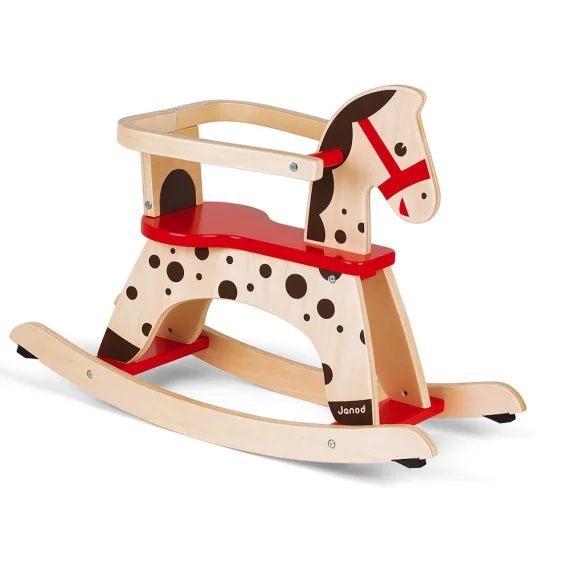Cheval À Bascule Caramel Rouge