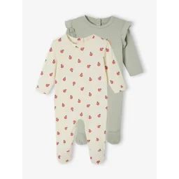 Lot de 2 dors-bien pommes vert sauge