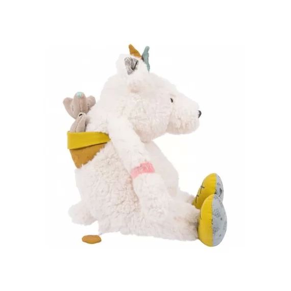 Ours blanc musical Pom Le voyage d&rsquo;Olga (30 cm)