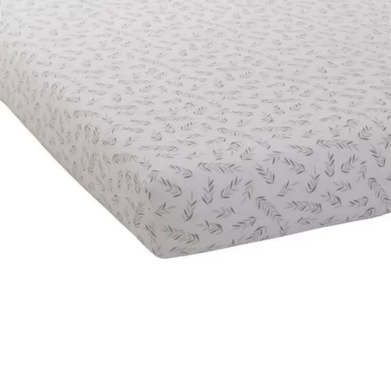 DRAP HOUSSE JERSEY IMPRIME 60×120 cm FILOU vert
