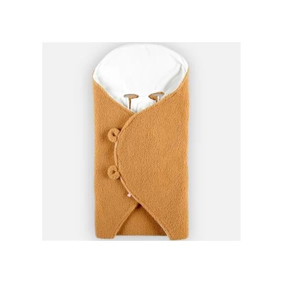 Couverture nomade en sherpa Mix & Match camel