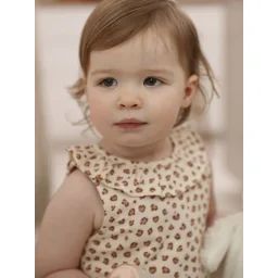 Débardeur imprimé à col volanté bébé vanille