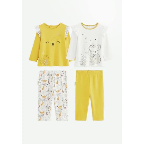 Lot De 2 Pyjamas Bébé Adele Jaune