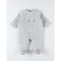 Pyjama Dors-bien En Velours Chiné Gris