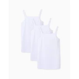 Pack 3 Tops À Bretelles En Coton Blanc