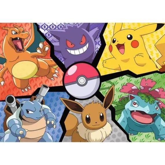 Puzzle 100 Pièces – Nathan – Pokémon Pikachu Evoli – Blanc – Mixte – 6 Ans Blanc