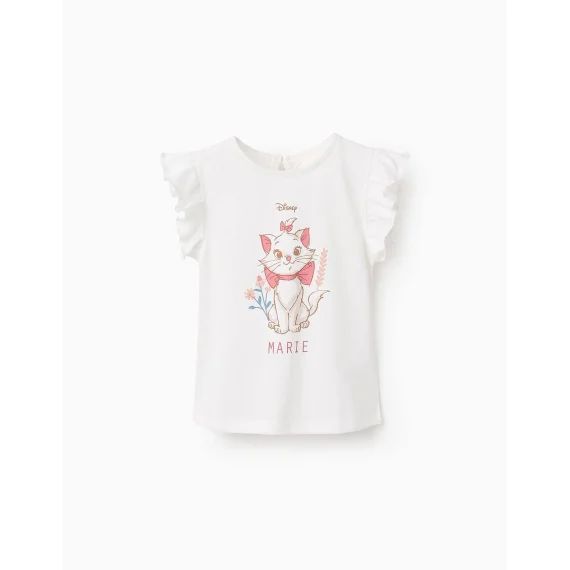 T-shirt En Coton Avec Volants Princesses Blanc