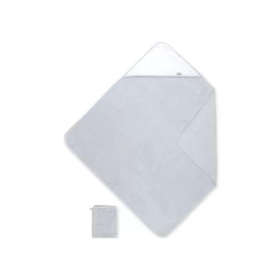 Cape de bain + gant Bamboo Stary gris-bleu (90 x 90 cm)