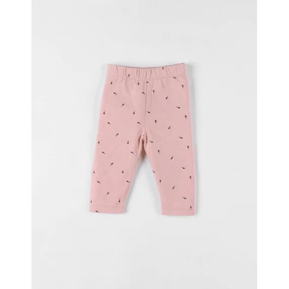 Legging Imprimé Fleuri Rose