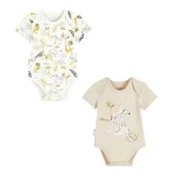 Lot De 2 Bodies Bébé Manches Courtes Zagora Beige