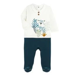 Pyjama bébé en molleton Borneo blanc