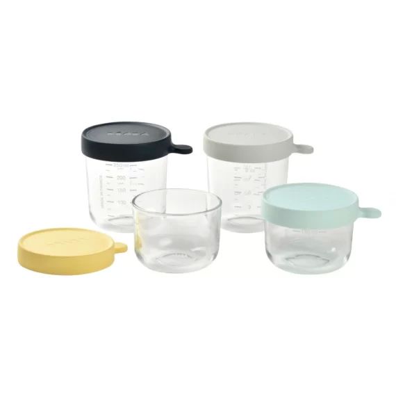 Coffret 4 Portions Verre Béaba – Yellow