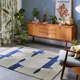 Tapis Enfant Fait À La Main En Laine Mr Fox Beige