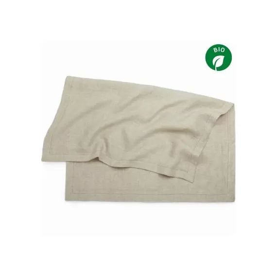 Couverture bébé Lin français greige (70 x 90 cm)