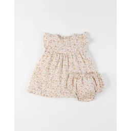 Robe Avec Bloomer Voile De Coton Jaune