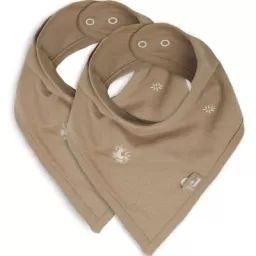 Lot de 2 bavoirs bandanas Stargaze Biscuit