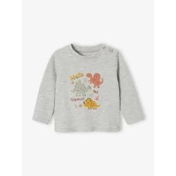 T-shirt fantaisie bébé garçon gris chiné