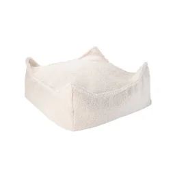 Pouf Enfant Carré Bouclette Bouclyn Cream White