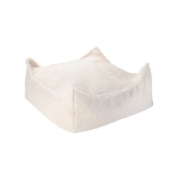 Pouf Enfant Carré Bouclette Bouclyn Cream White