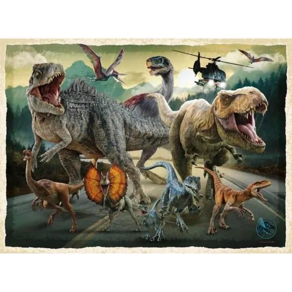 Puzzle 200 Pièces Xxl – Ravensburger – L&rsquo;univers De Jurassic World – Fantastique – Enfant – Intérieur Multicolore