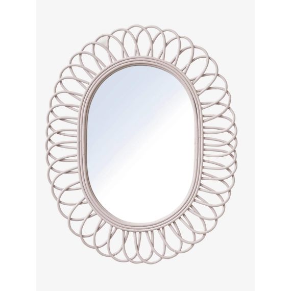Miroir ovale en rotin DOUCE PROVENCE violet
