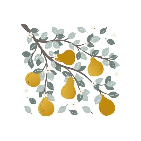 Sticker mural Poires sur branche (54 x 50 cm)