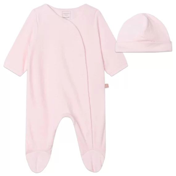 Ensemble de nuit en velours Fille Rose