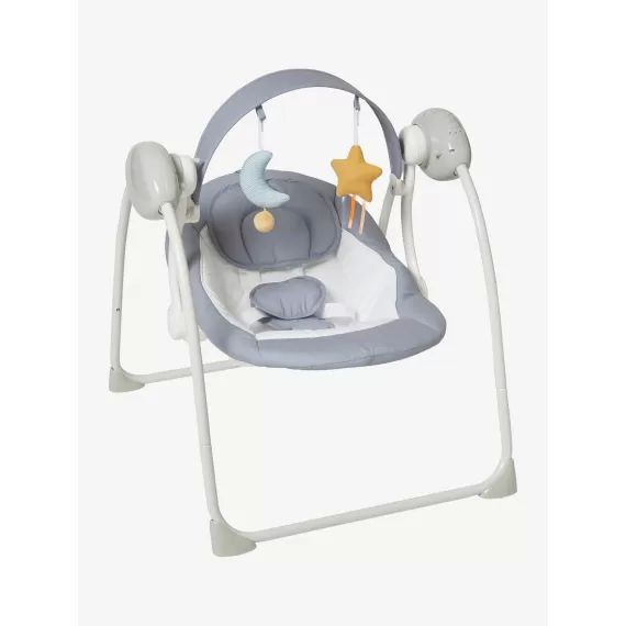 Balancelle pliable avec arche de jeux vertbaudet Astro&rsquo;Nef gris clair