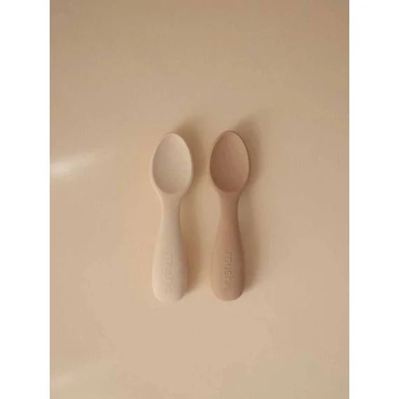 Cuillère d&rsquo;apprentissage – MUSHIE beige
