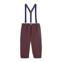 Pantalon Garçon Et Bretelles Groovy – Petit Beguin – Loose – Bordeaux – Violet Violet