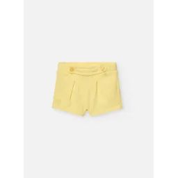 Short Uni Avec Taille Élastique Jaune