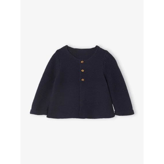 Cardigan en coton bébé fine jauge BASICS encre