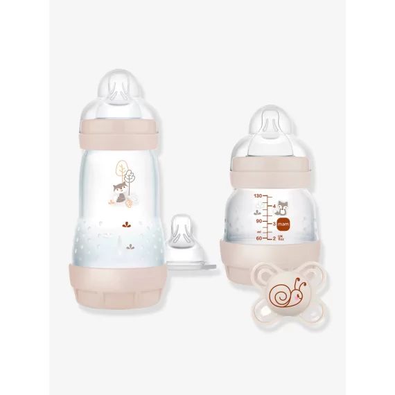 Starter kit naissance 2 biberons + sucette MAM sable