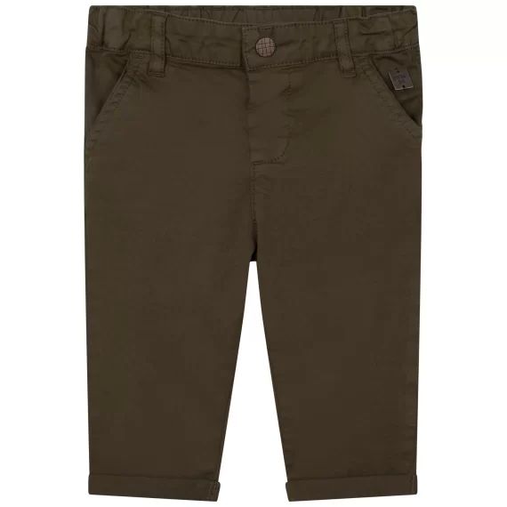 Pantalon chino en coton Garçon Vert