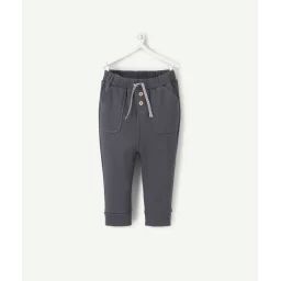 Pantalon de jogging en fibres recyclées écru chiné