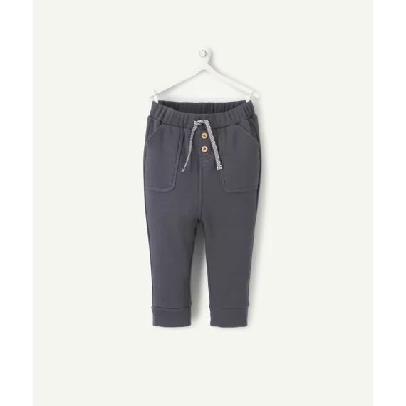 Pantalon de jogging en fibres recyclées écru chiné