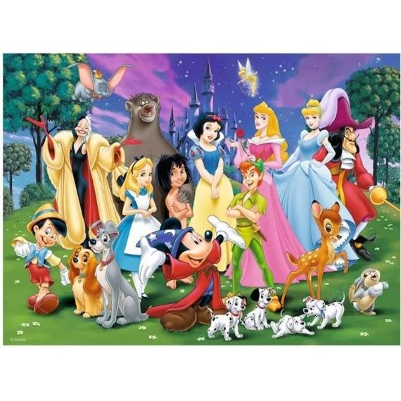 Puzzle 200 Pièces Xxl Ravensburger – Mes Personnages Disney – Puzzle Enfant 8 Ans – Dessins Animés Et Bd Violet