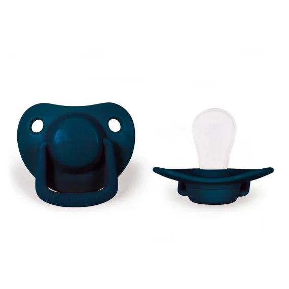 Lot De 2 Sucettes Anatomique En Silicone Bleu Foncé