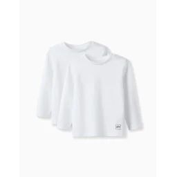 Pack 2 T-shirts À Manches Longues Blanc