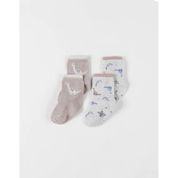 Set De 2 Paires De Chaussettes En Tricot Blanc