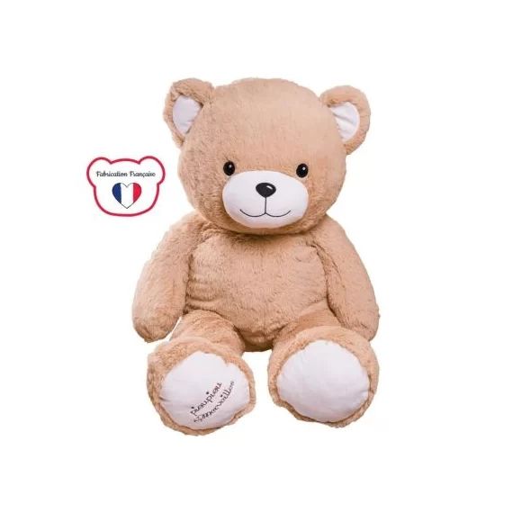 Peluche géante Gaston l&rsquo;ours beige (100 cm)