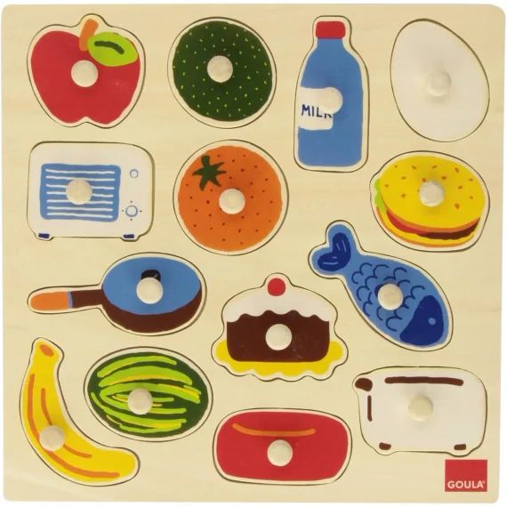 Puzzle Bébé Aliments De Cuisine Beige